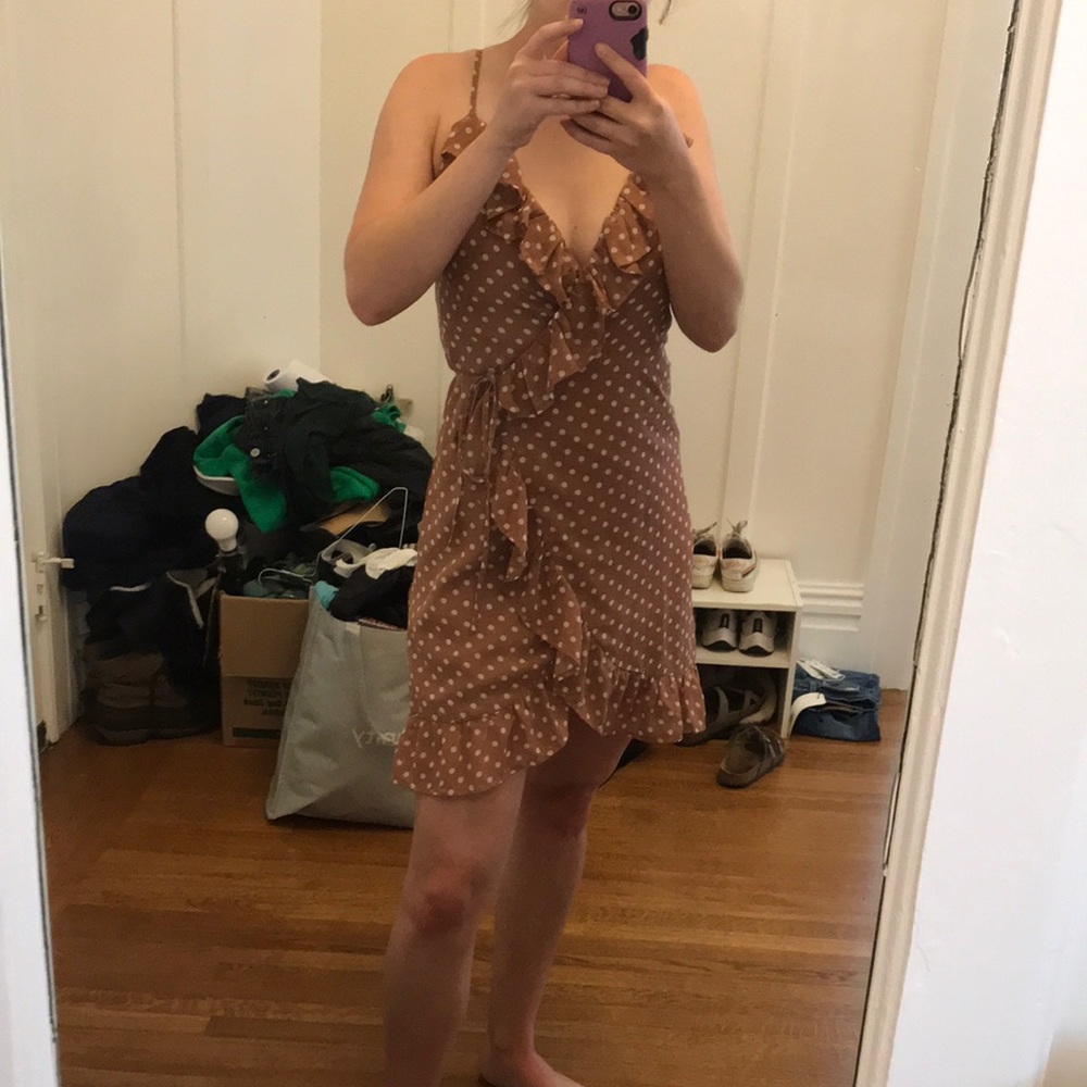Nordstrom BP Polka dot wrap dress - Picture 2 of 3